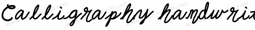 Calligraphy handwrit字体转换
